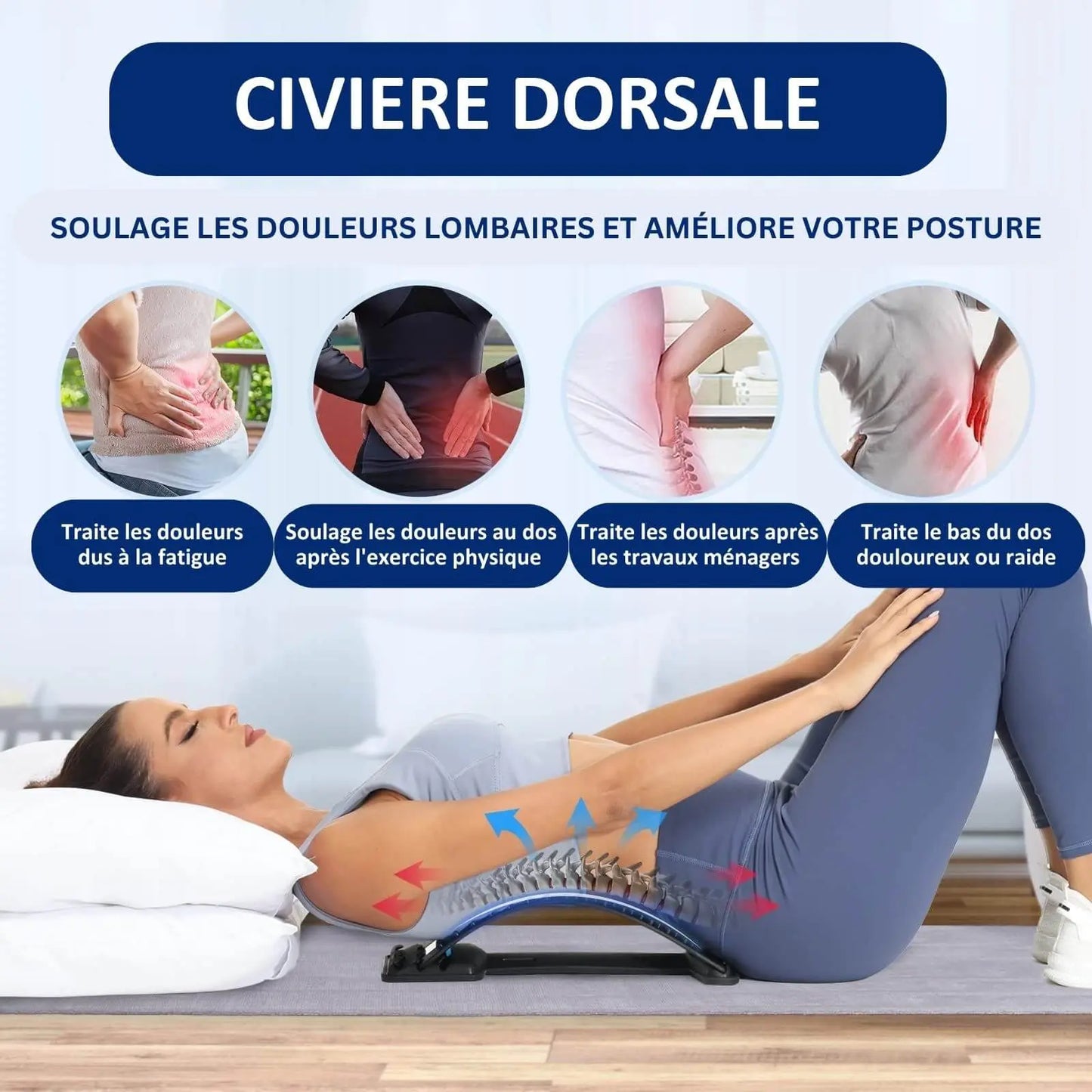 Civière Dorsale Spinelux™ Soulagement du mal de dos Belle Vie Market Belle Vie Market.