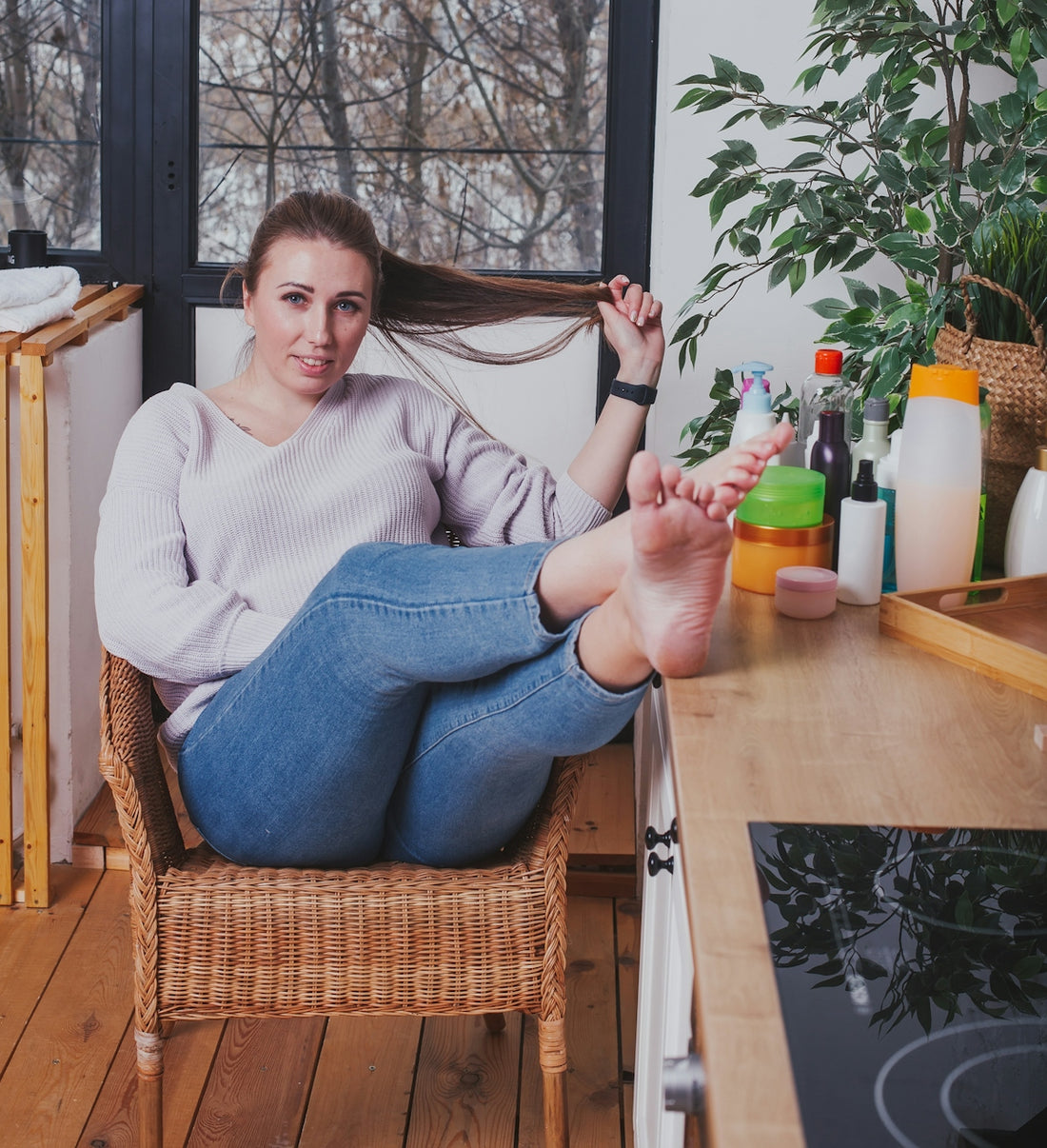 a person sitting in a chair