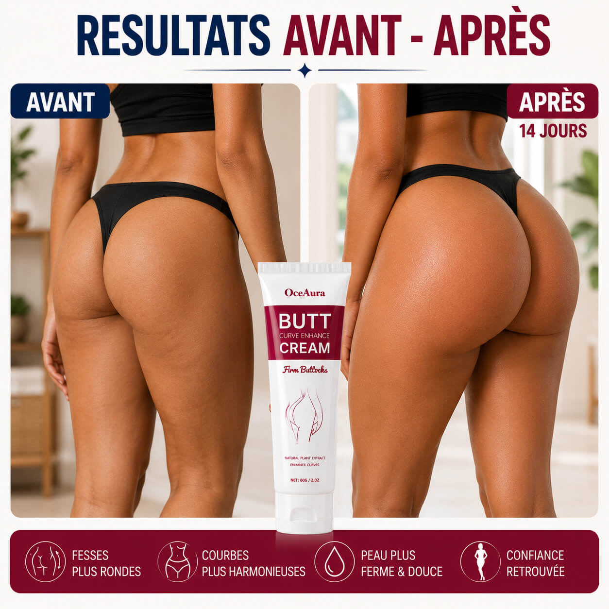Crème Grosses Fesses & Courbes OceAura Bellevie™ Belle Vie Market Soulagement du mal dos en 5 minutes