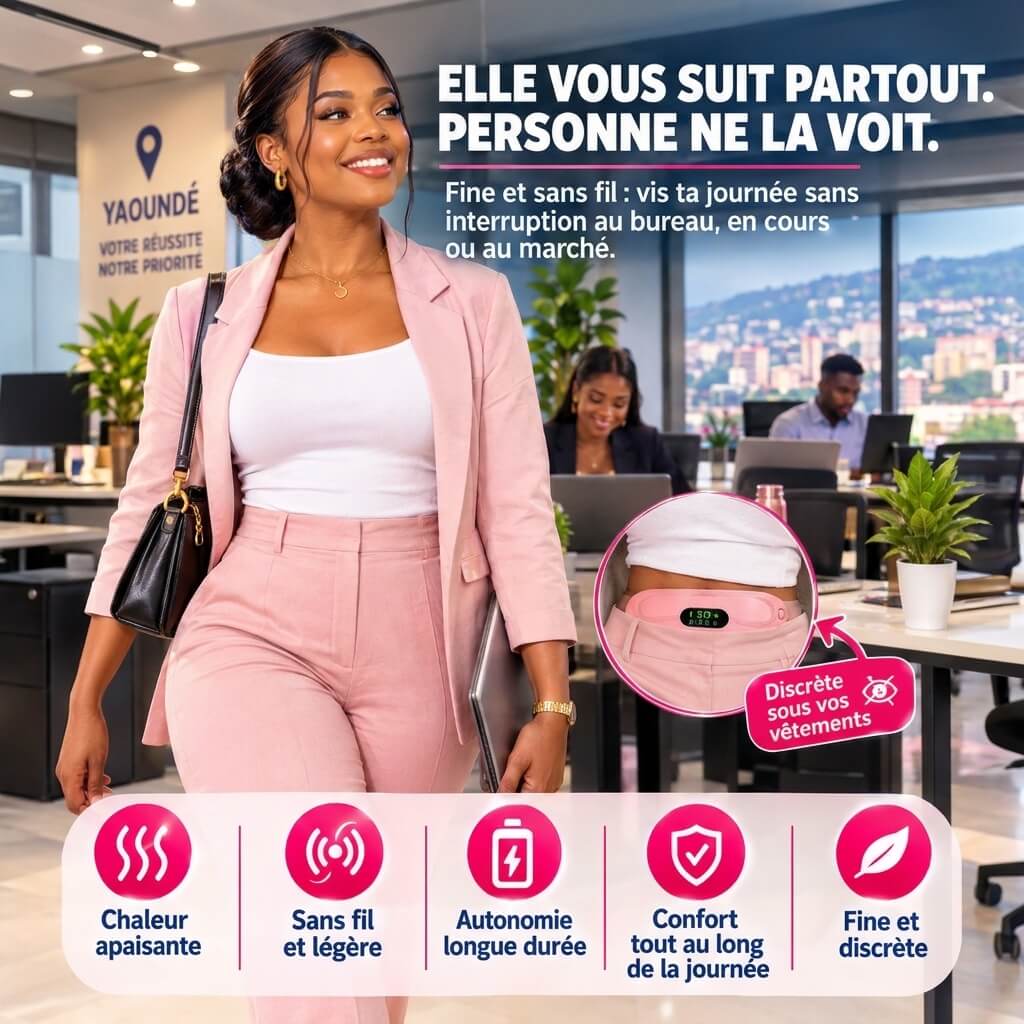 Ceinture chauffante et massante pour les règles