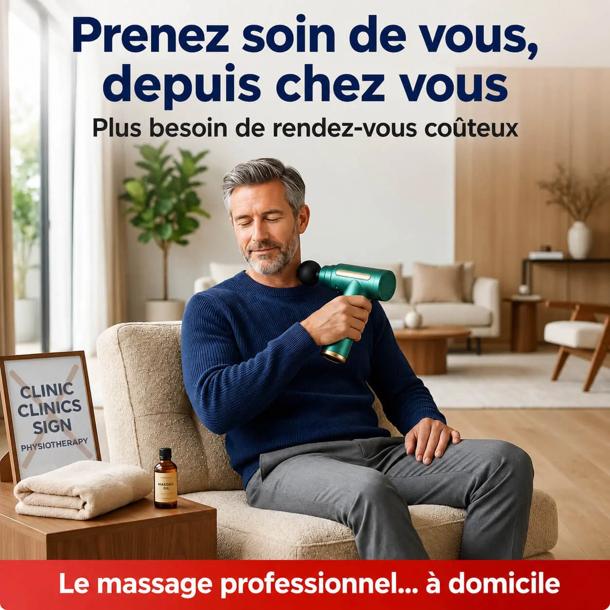 Pistolet de Massage Bellevie™ – Appareil de Massage Musculaire Profond Anti-Douleur Belle Vie Market