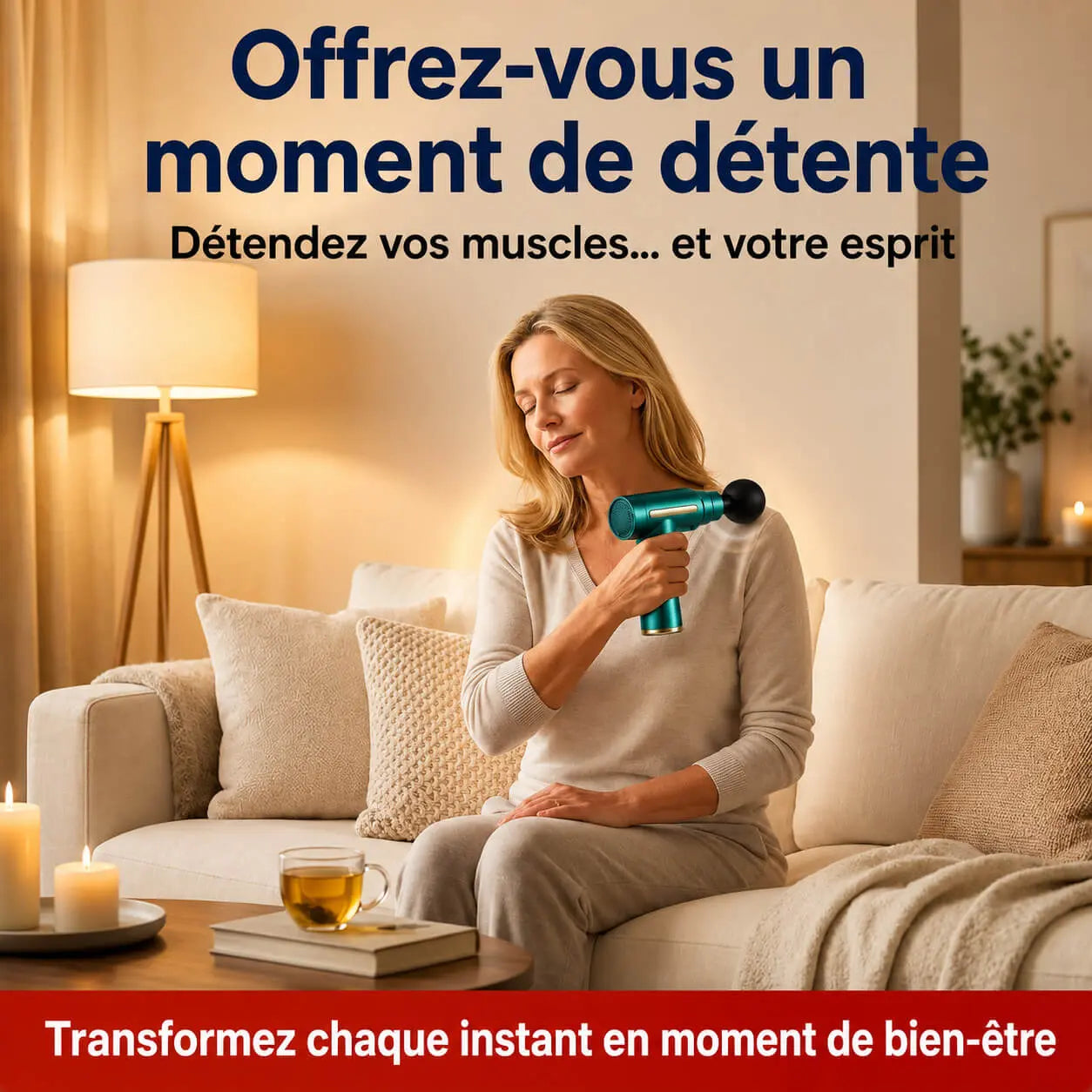 Pistolet de Massage Bellevie™ – Appareil de Massage Musculaire Profond Anti-Douleur Belle Vie Market
