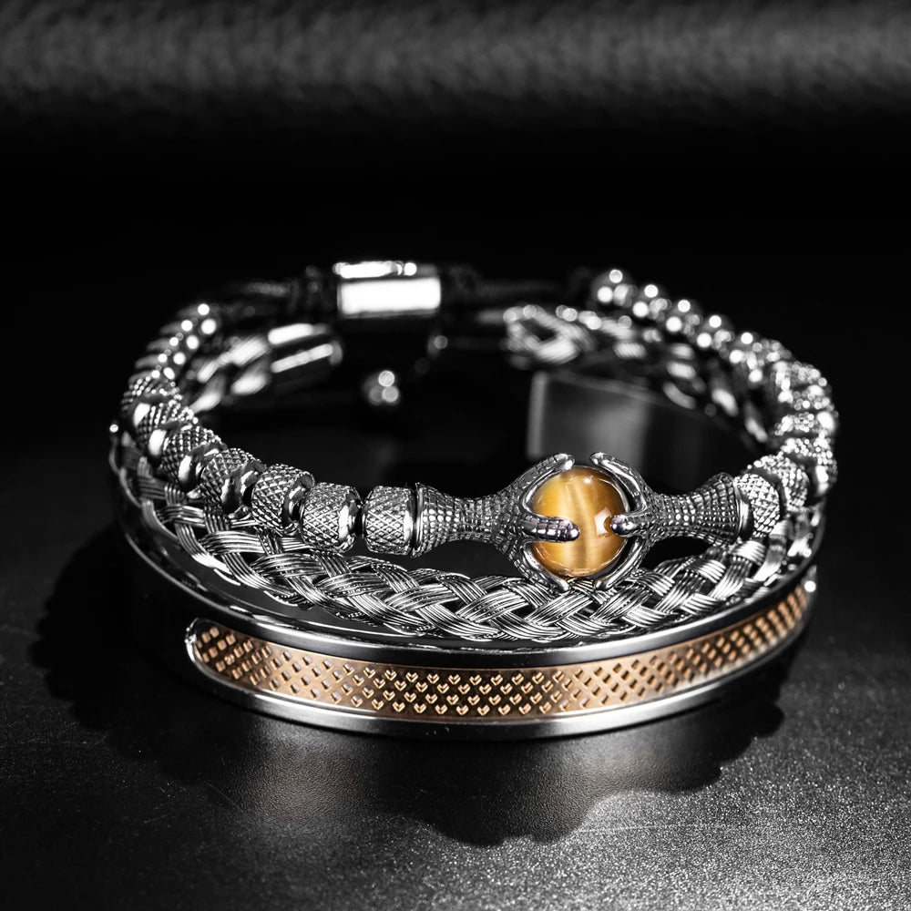 Bracelet de Luxe Pierre Œil de Tigre