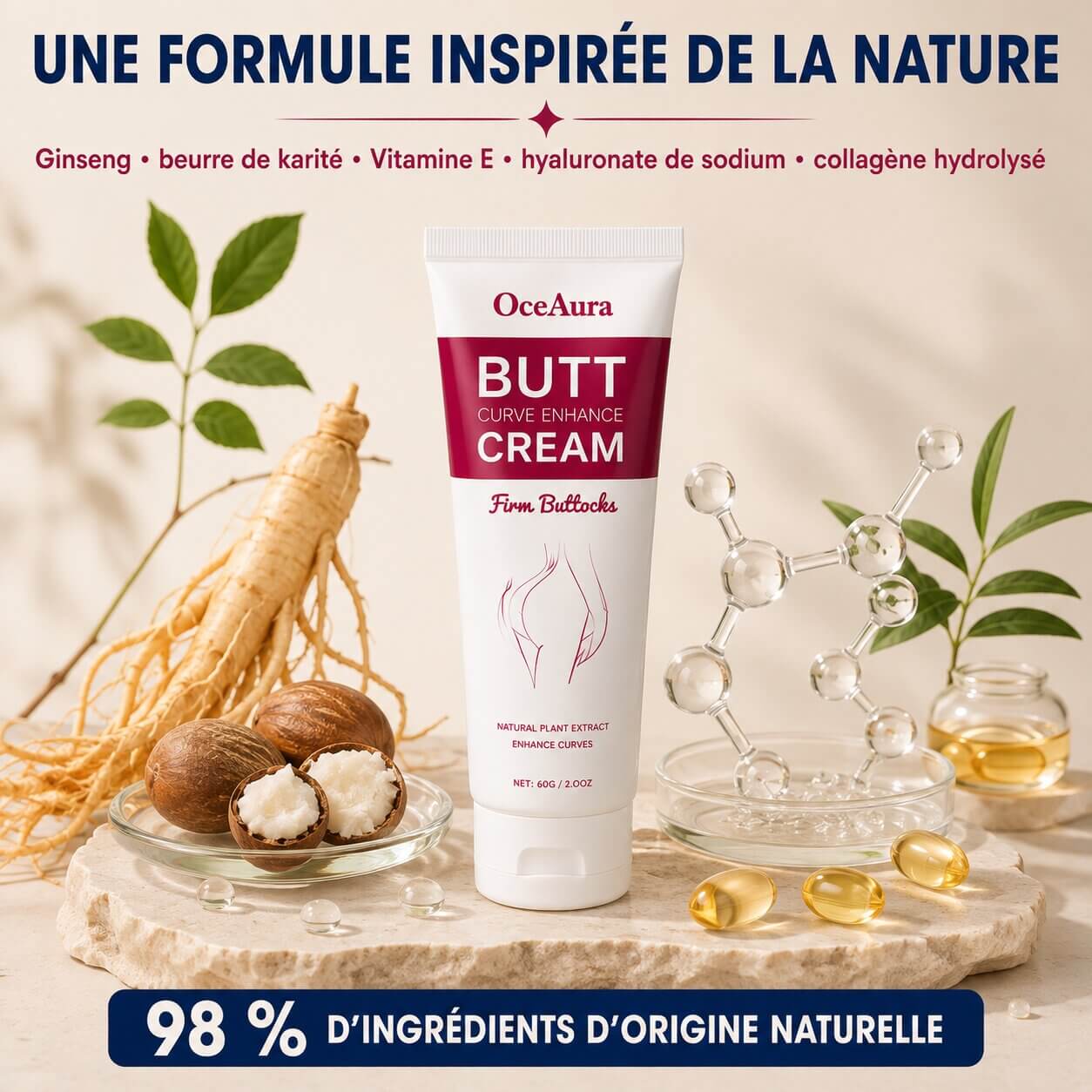 Crème Intensif Courbes & Fessier OceAura Bellevie™