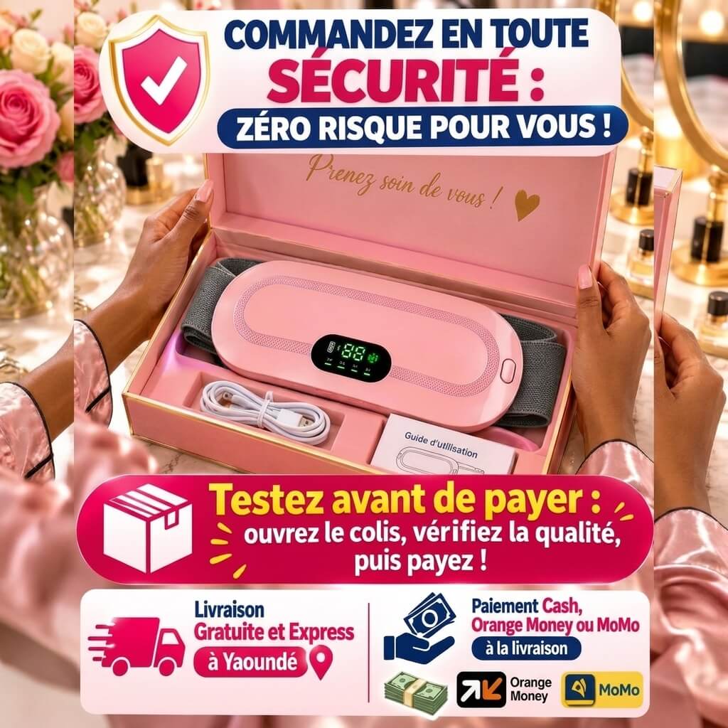 Ceinture chauffante et massante pour les règles