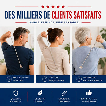 Gratte-dos télescopique Bellevie™ Belle Vie Market Soulagement du mal dos en 5 minutes