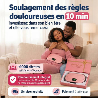 Ceinture chauffante et massante pour les règles