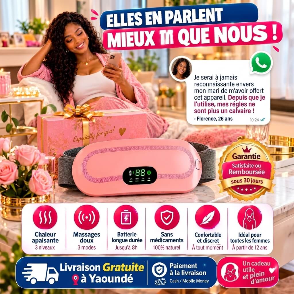 Ceinture chauffante et massante pour les règles