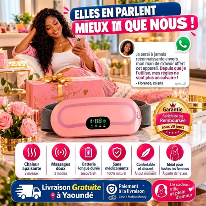 Ceinture chauffante et massante pour les règles