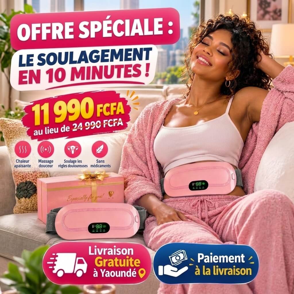 Ceinture chauffante et massante pour les règles