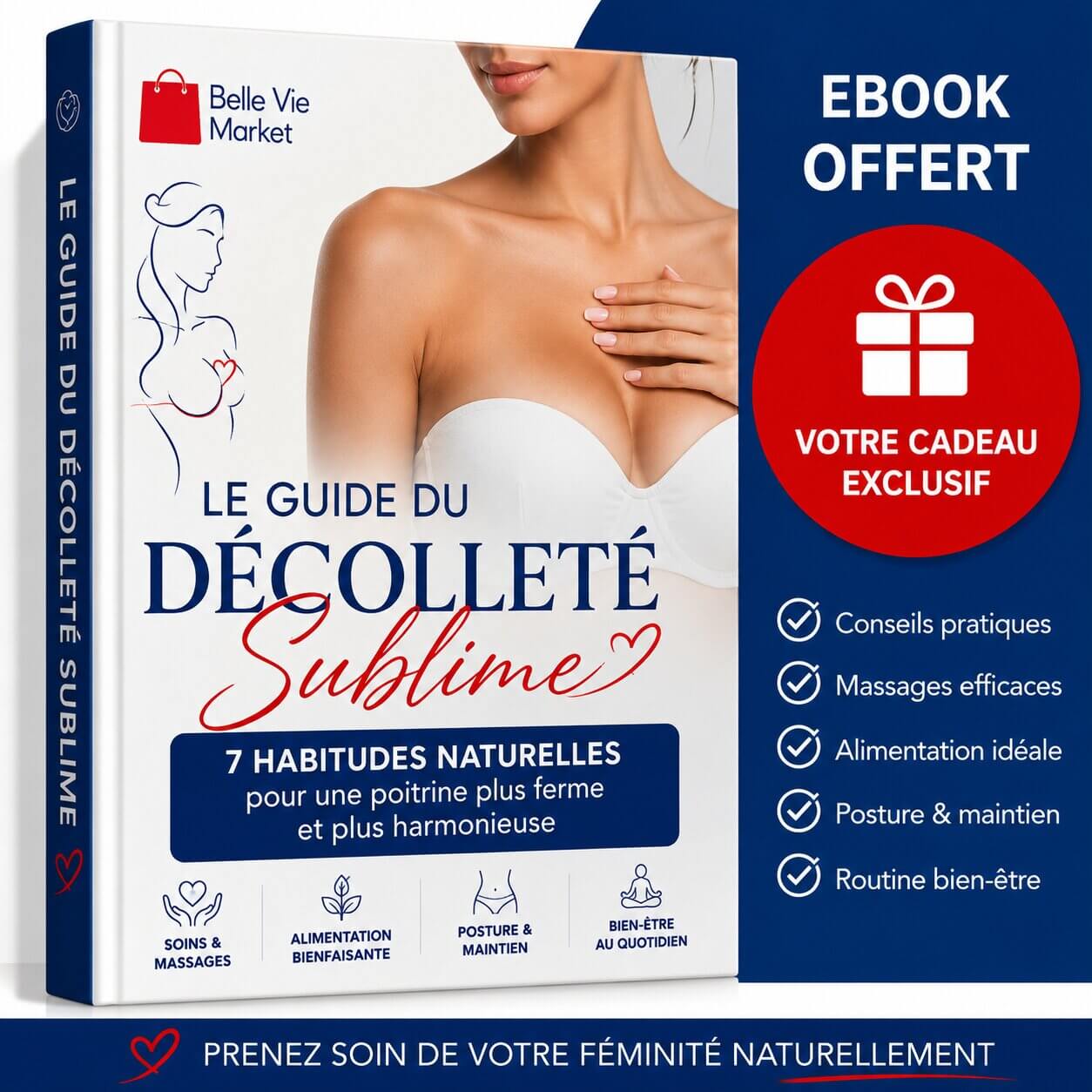 Le Guide du Décolleté Sublime – 7 Habitudes Naturelles pour une Poitrine Plus Ferme et Plus Harmonieuse Belle Vie Market Soulagement du mal dos en 5 minutes