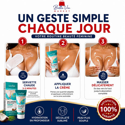 Crème Seins Sublimes Bellevie™ pour des seins plus fermes, galbés et embellis Belle Vie Market Soulagement du mal dos en 5 minutes