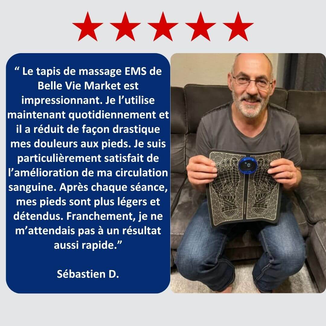Tapis de Massage pour Pieds EMS - Pieds légers et sans douleur en 10 min Belle Vie Market