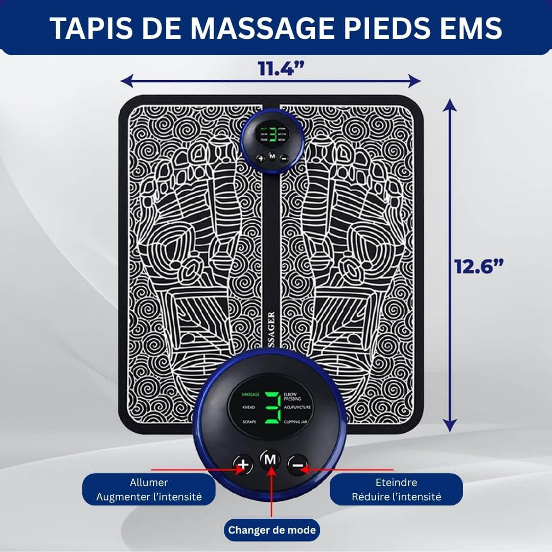 Tapis de Massage pour Pieds EMS - Pieds légers et sans douleur en 10 min Belle Vie Market