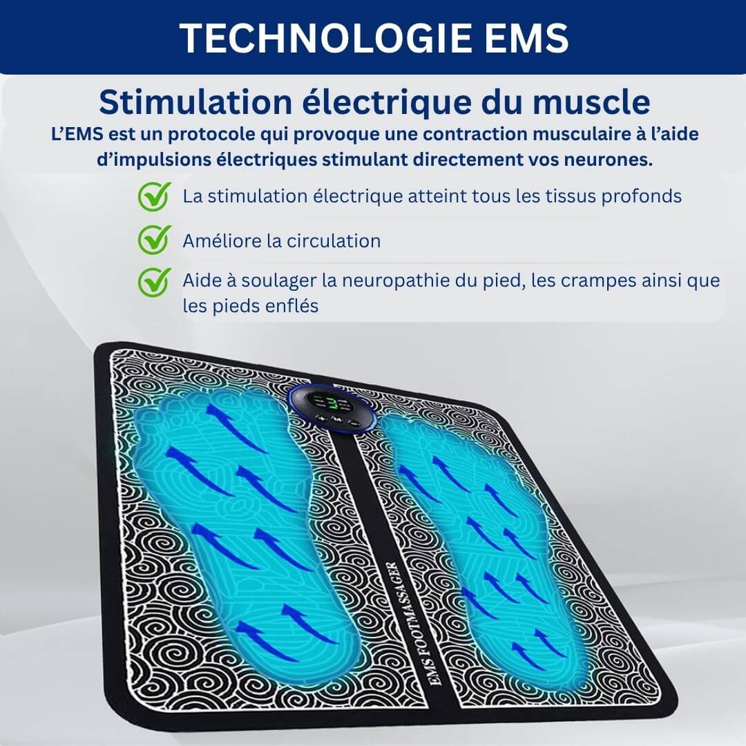 Tapis de Massage pour Pieds EMS - Pieds légers et sans douleur en 10 min Belle Vie Market
