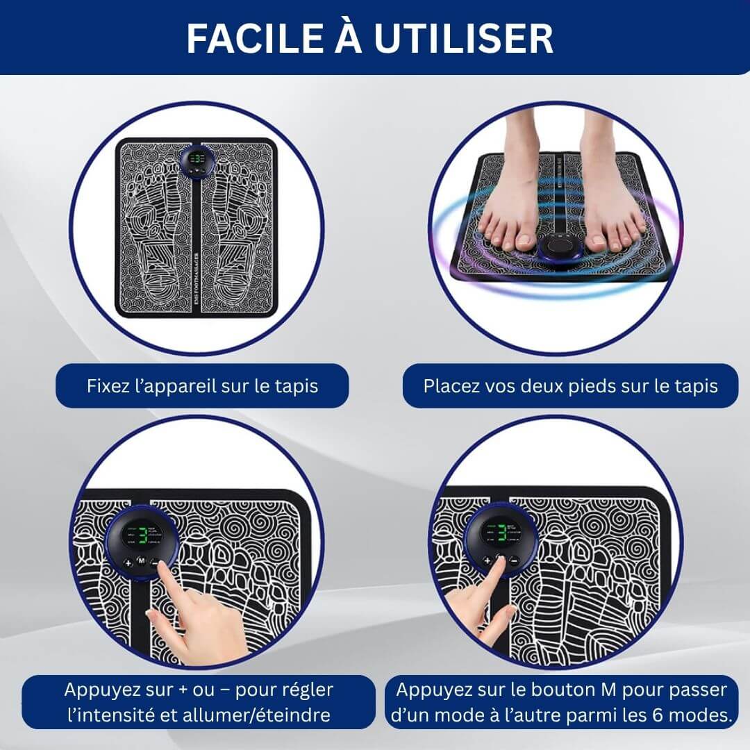Tapis de Massage pour Pieds EMS - Pieds légers et sans douleur en 10 min Belle Vie Market